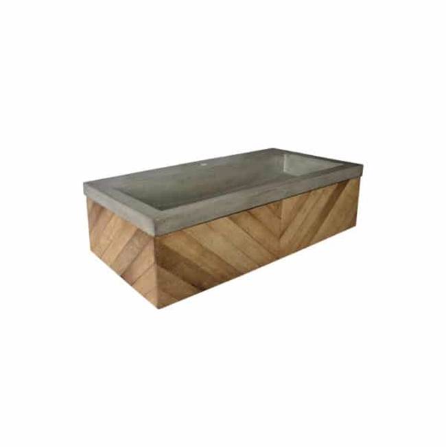 Vintner''s Floating Vanity in Grigio