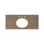 Native Trails - 36'' Native Stone Vanity Top in Pearl- Oval with 8'' Widespread Cutout - Pearl