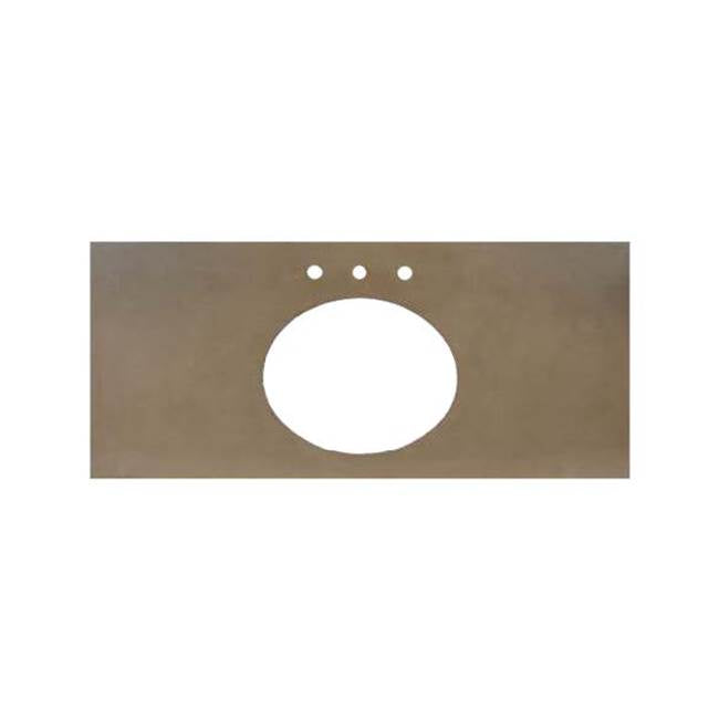 Native Trails - 36'' Native Stone Vanity Top in Slate- Oval with 8'' Widespread Cutout - Slate