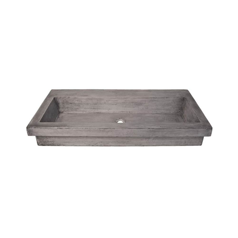 Native Trails - Trough 3619 Bathroom Sink in Ash-No Faucet Holes - Ash