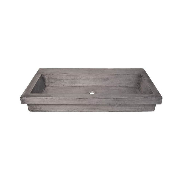 Native Trails - Trough 3619 Bathroom Sink in Ash-No Faucet Holes - Ash