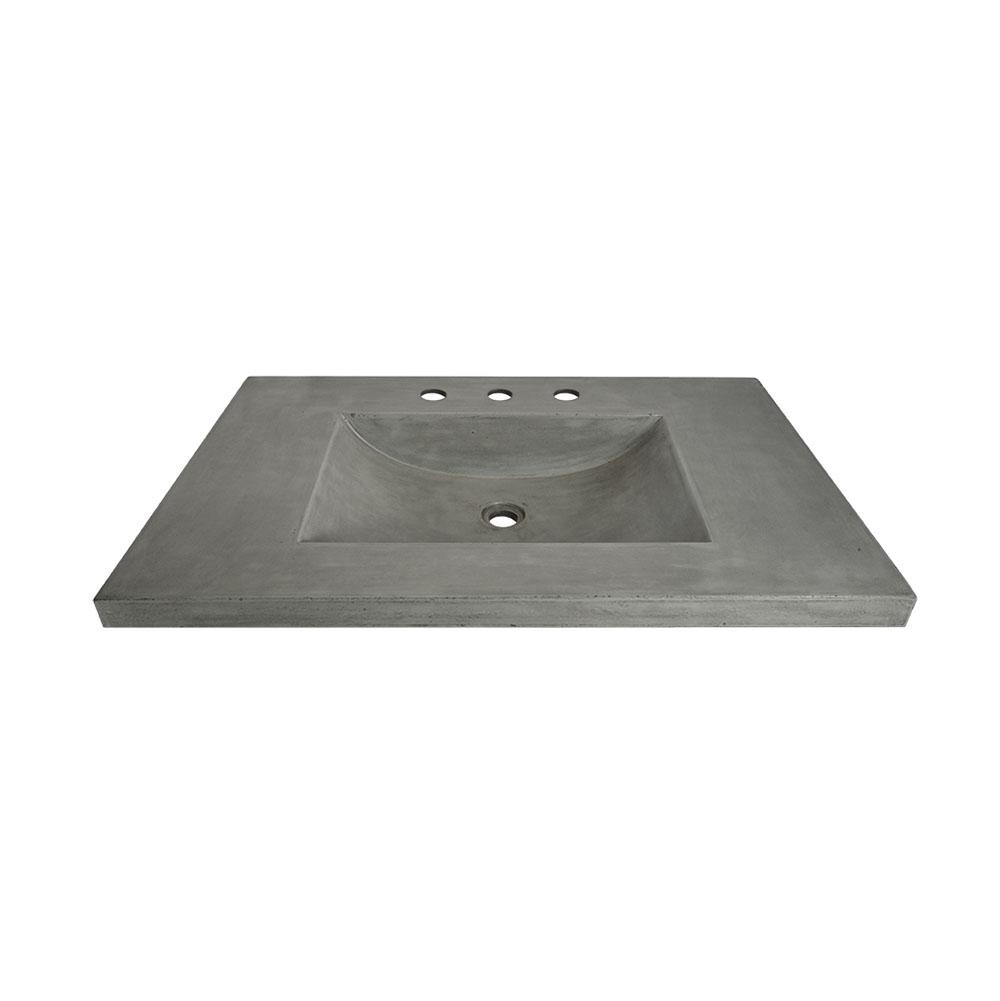 30'' Palomar Vanity Top with Integral Bathroom Sink in Ash