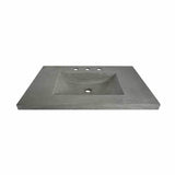 30'' Palomar Vanity Top with Integral Bathroom Sink in Ash-Single faucet hole