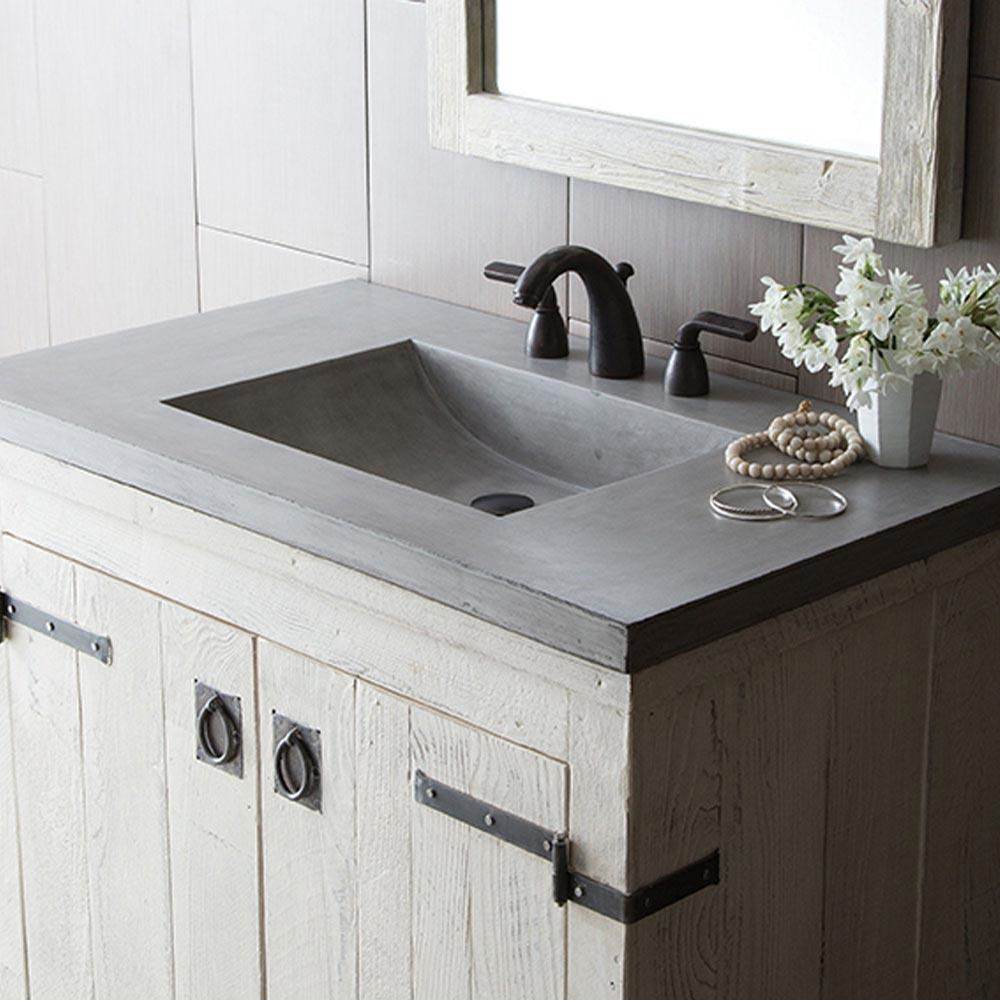 Native Trails - 30'' Palomar Vanity Top with Integral Bathroom Sink in Ash-Single faucet hole - Ash