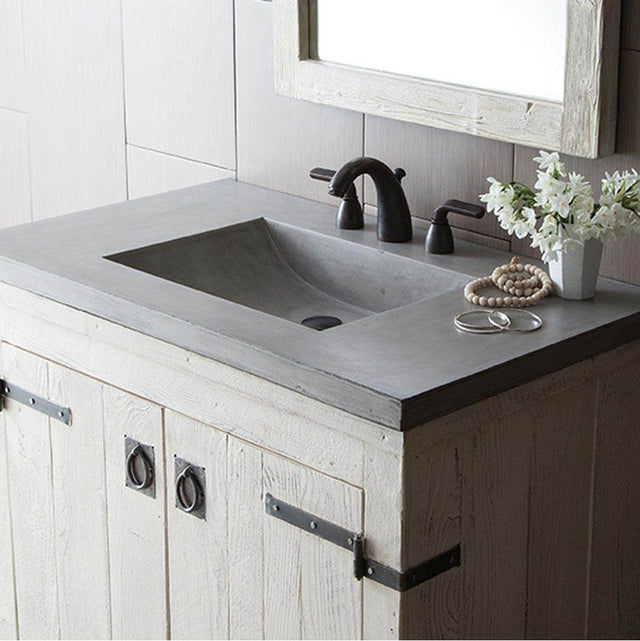 Native Trails - 30'' Palomar Vanity Top with Integral Bathroom Sink in Ash-Single faucet hole - Ash