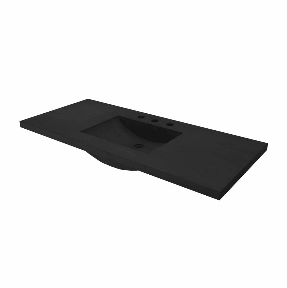Native Trails - 48'' Palomar Vanity Top with Integral Sink in Charcoal - 8'' Widespread Cutout - Charcoal