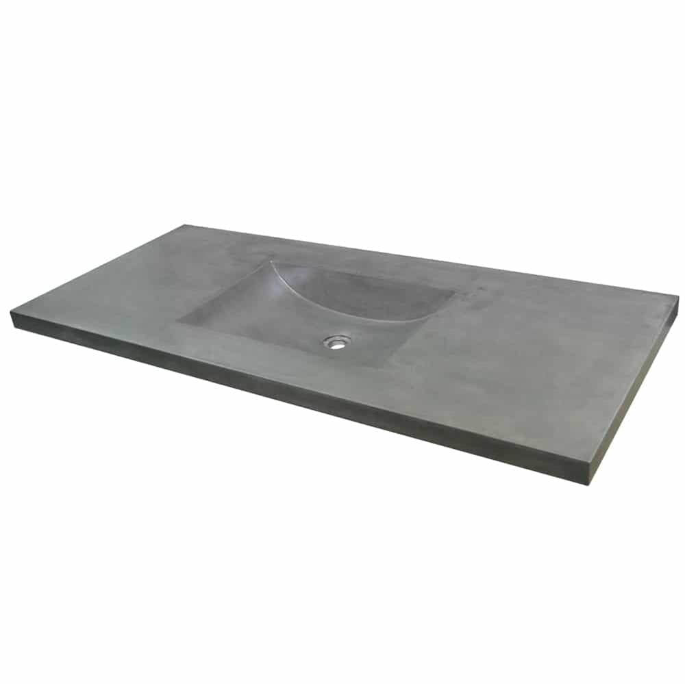 Native Trails - 48'' Palomar Vanity Top with Integral Bathroom Sink in Ash-Single faucet hole - Ash