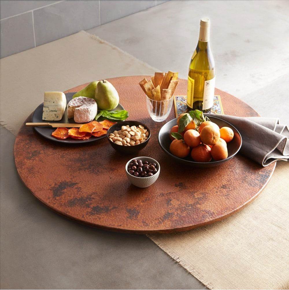 Copper Lazy Susan in Tempered, 30''