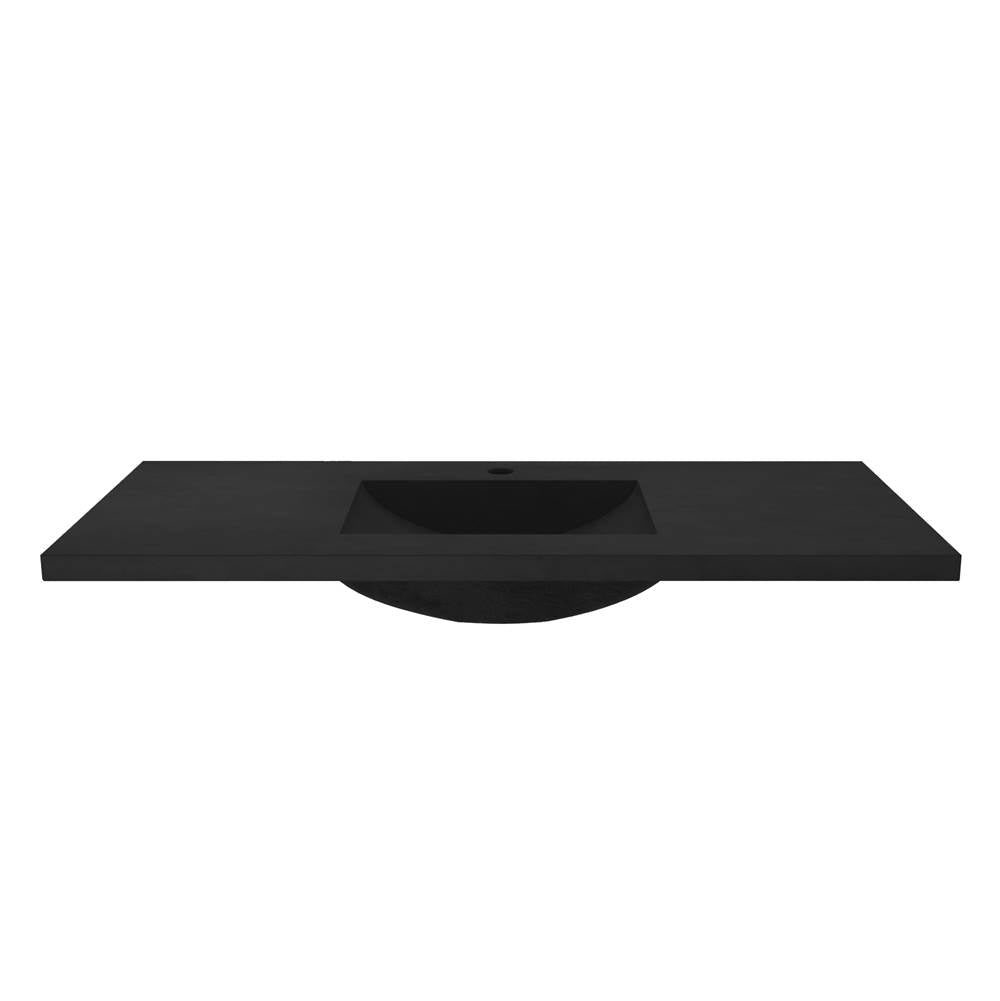 48'' Palomar Vanity Top with Integral Sink in Charcoal - Single Faucet Cutout