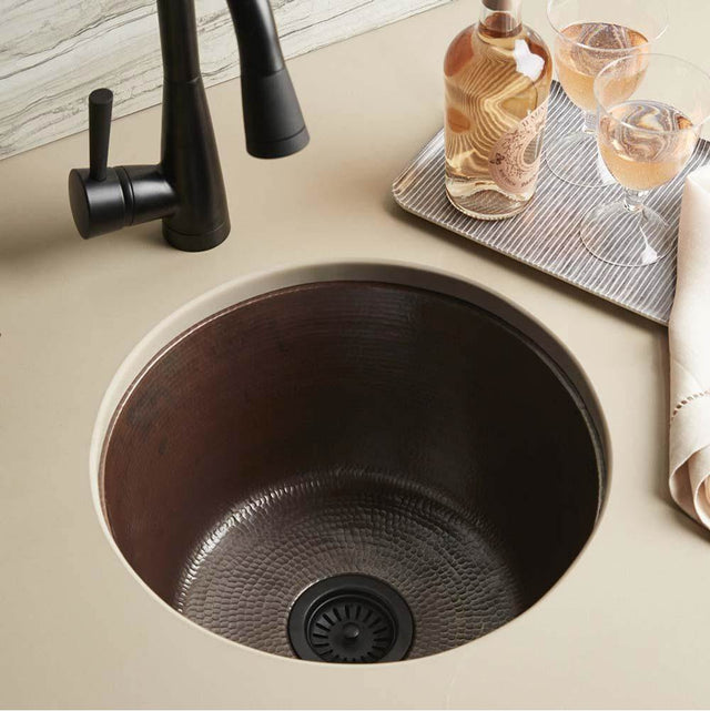 Native Trails - Redondo Grande Bar and Prep Sink in Antique Copper - Antique Copper