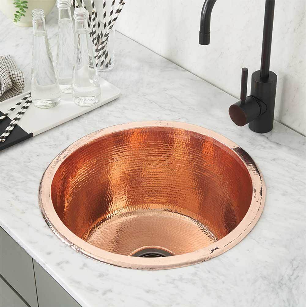 Native Trails - Redondo Grande Bar and Prep Sink in Polished Copper - Polished Copper