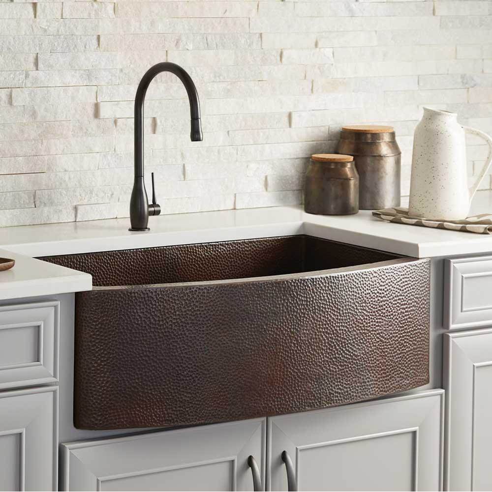 Native Trails - Rhapsody Farmhouse Kitchen Sink in Antique Copper - Antique Copper