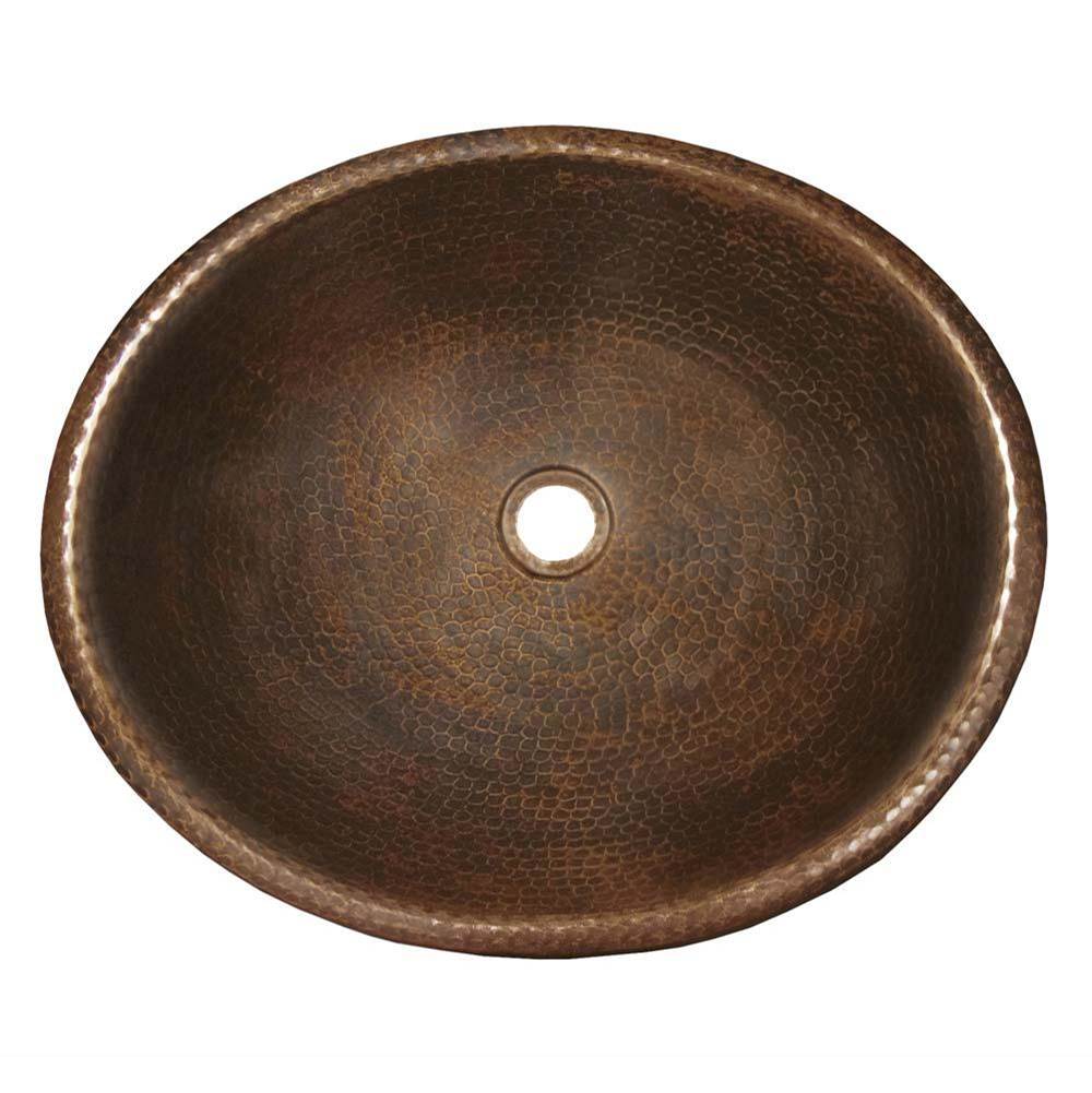 Rolled Classic Bathroom Sink in Antique Copper