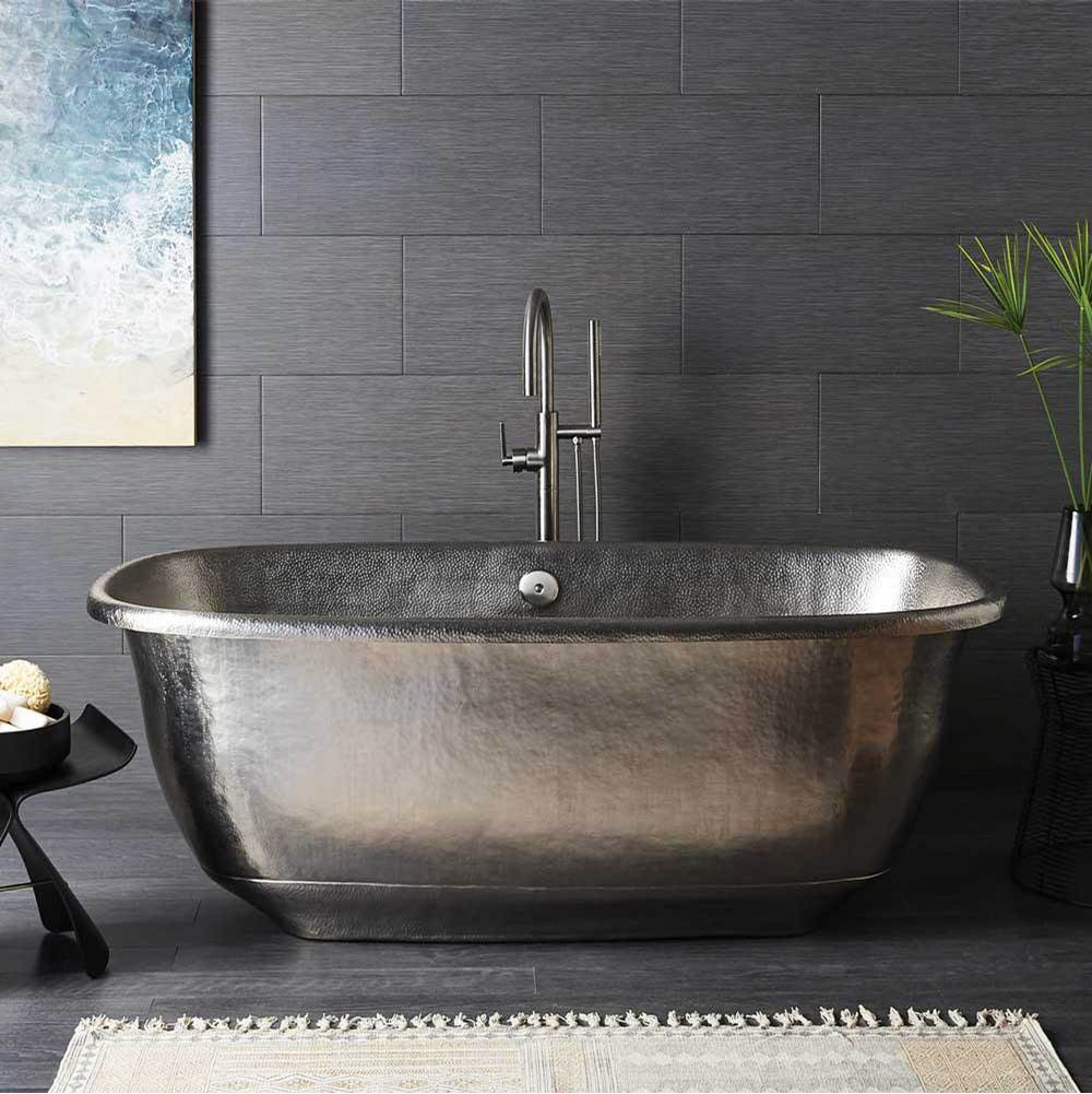 Santorini Copper Bathtub in Brushed Nickel