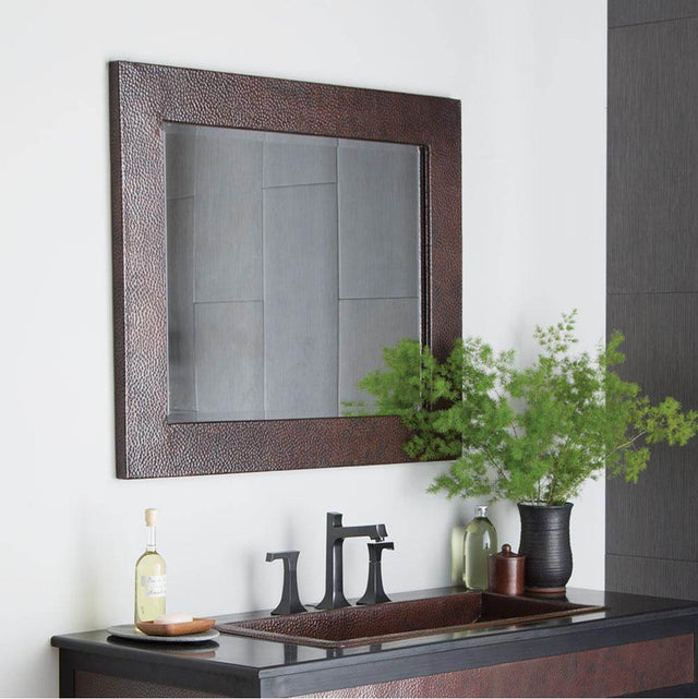 Native Trails - Large Sedona Rectangle Mirror in Antique Copper - Antique Copper