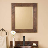 Native Trails - Small Sedona Rectangle Mirror in Antique Copper - Antique Copper