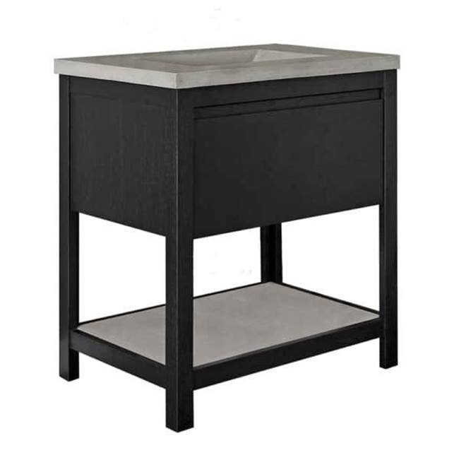Native Trails - 30'' Solace Vanity in Midnight Oak with Ash Shelf - Midnight Oak with Ash Shelf