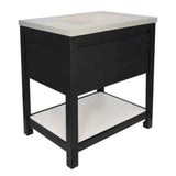 Native Trails - 30'' Solace Vanity in Midnight Oak with Pearl Shelf - Midnight Oak with Pearl Shelf