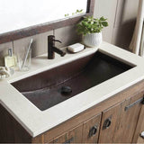 Trough 30 Bathroom Sink in Antique Copper