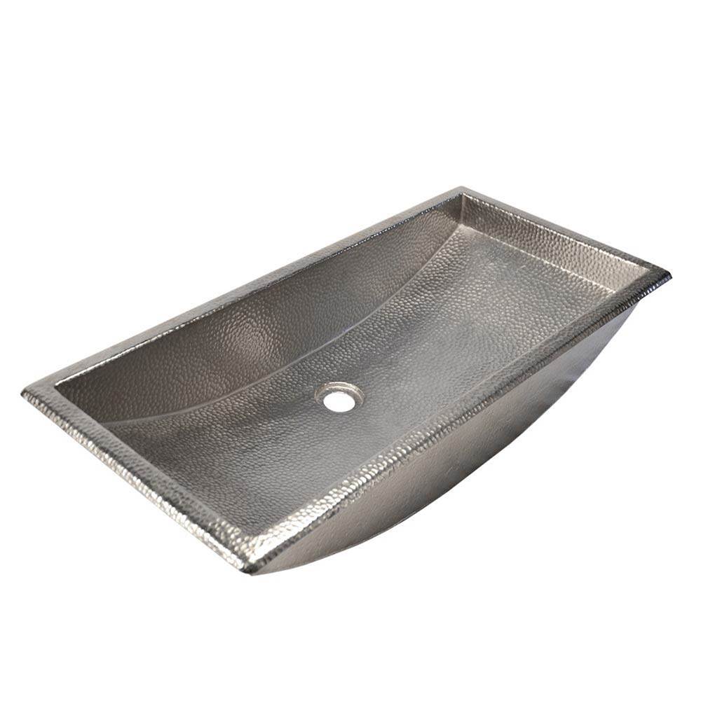 Trough 30 Bathroom Sink in Brushed Nickel