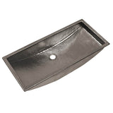 Trough 30 Bathroom Sink in Polished Copper