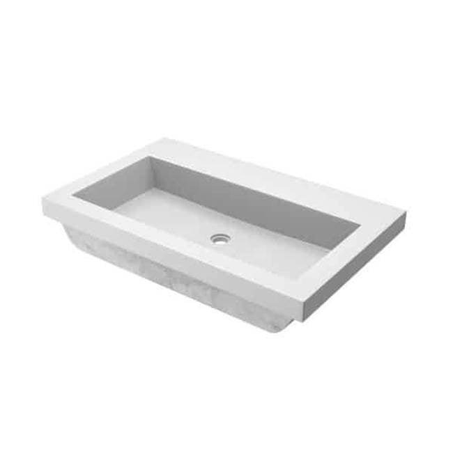 Native Trails - Trough 3019 in Pearl - No Faucet Holes - Pearl