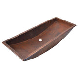 Trough 36 Bathroom Sink in Antique Copper