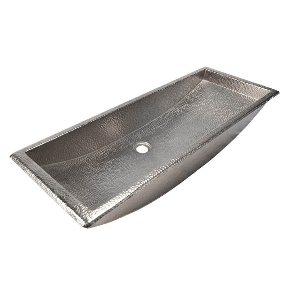 Trough 36 Bathroom Sink in Brushed Nickel