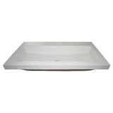 Trough 3619 Bathroom Sink in Ash-No Faucet Holes