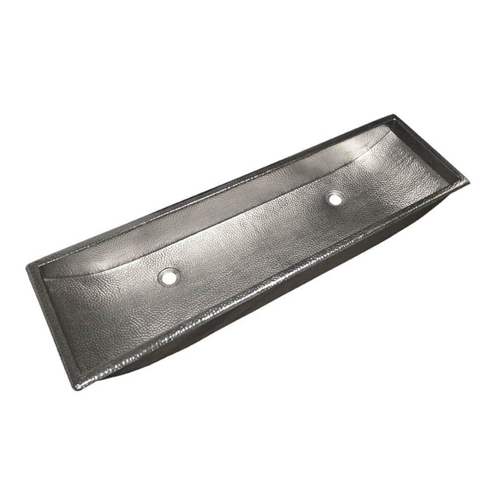 Trough 48 Bathroom Sink in Brushed Nickel