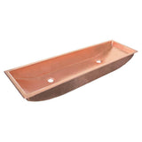 Trough 48 in Bathroom Sink Polished Copper