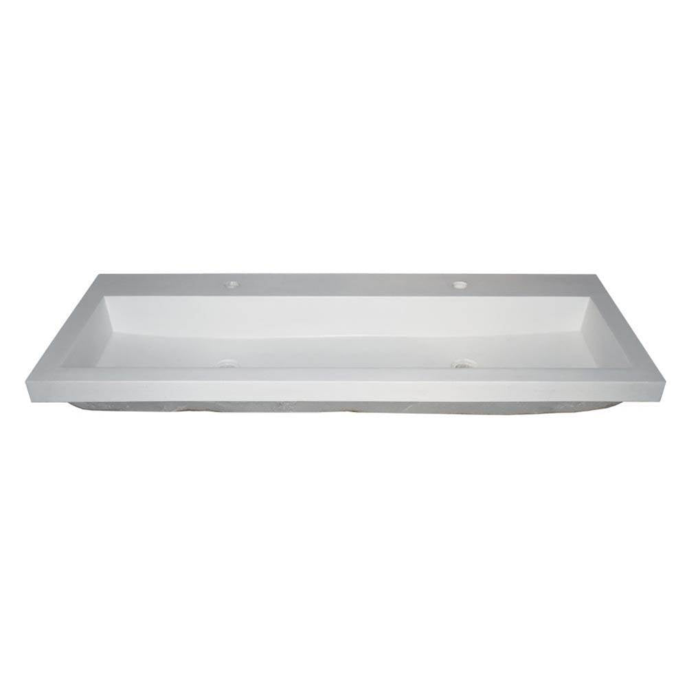 Trough 4819 Bathroom Sink in Ash-No Faucet Holes
