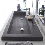 Native Trails - Trough 4819 Bathroom Sink in Slate-No Faucet Holes - Slate