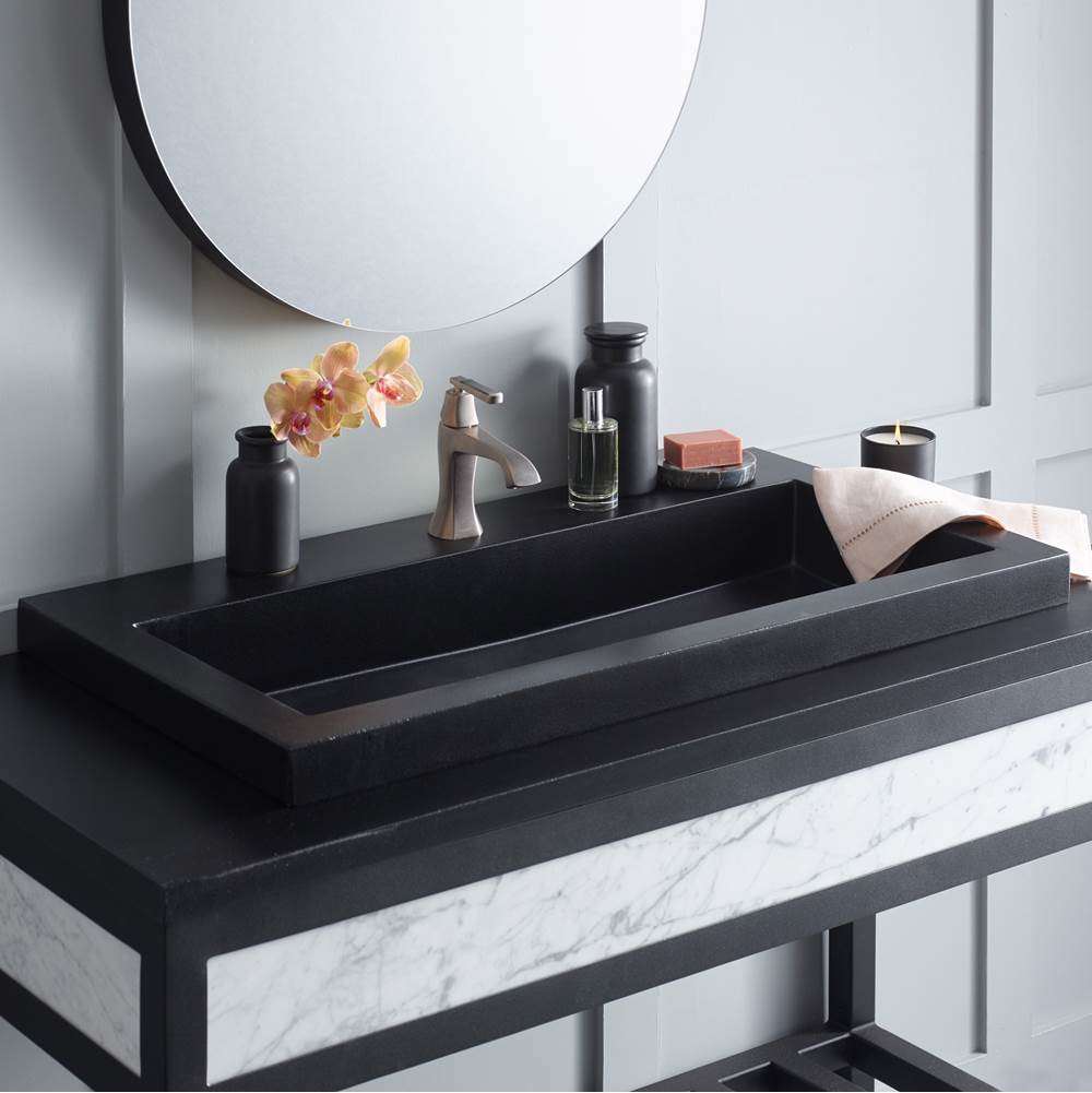 Trough 3619 Bathroom Sink in Ash