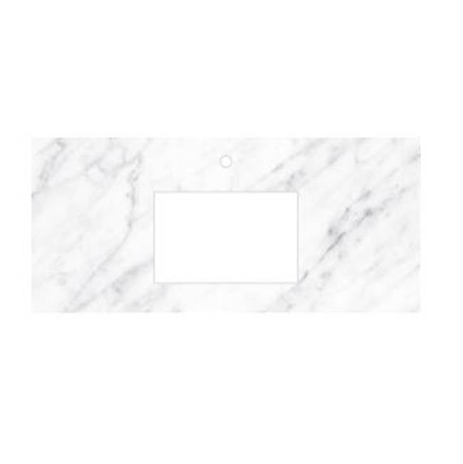 Native Trails - 36'' Carrara Vanity Top - Rectangle with Single Hole Cutout - Carrara