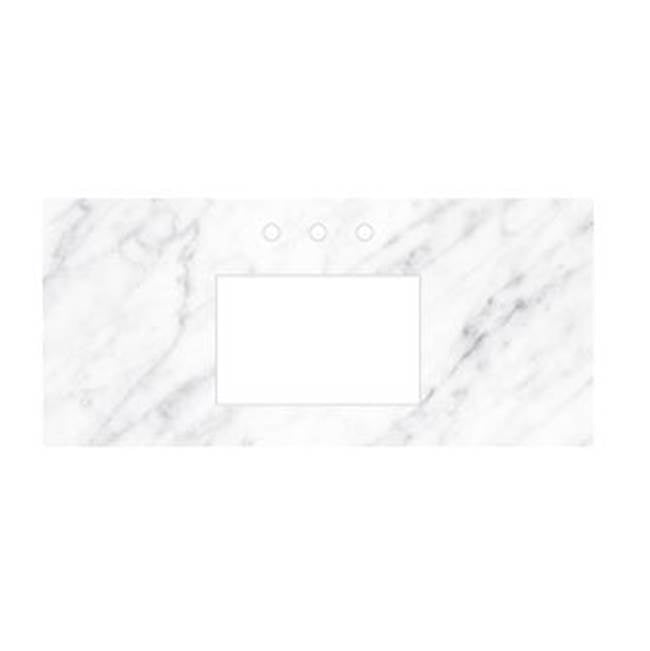 Native Trails - 30'' Carrara Vanity Top - Rectangle with 8'' Widespread Cutout - Carrara