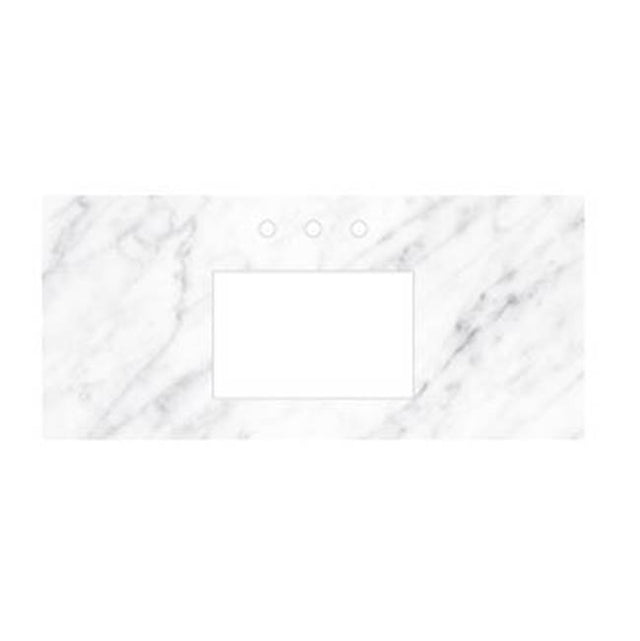 Native Trails - 30'' Carrara Vanity Top - Rectangle with 8'' Widespread Cutout - Carrara