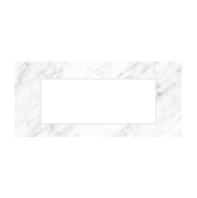 Native Trails - 48'' Carrara Vanity Top - Trough with Single or No Faucet Hole - Carrara