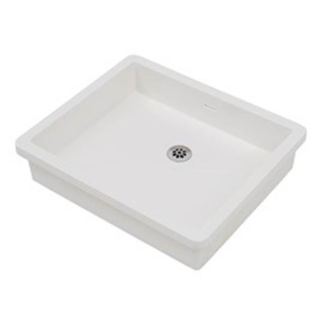 Neo-Metro by Acorn - 4'' X 4'' cast Blanco (wite solid surface under mount basin with overflow