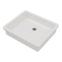 Neo-Metro by Acorn - 4'' X 4'' cast Blanco (wite solid surface under mount basin with overflow