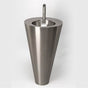 Neo-Metro by Acorn - 34'' 16 gauge 304 stainless steel pedestal basin with D shaped bowl 13'' X 15-3/4''