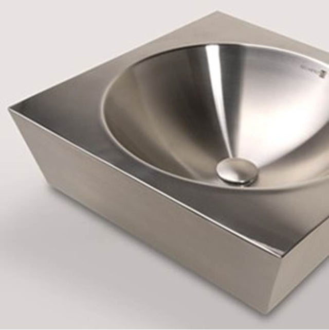 Neo-Metro by Acorn - square 18 gauge 304 brushed stainless steel vessel basin ID 11-1/2'' round