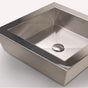 Neo-Metro by Acorn - square 18 gauge 304 brushed stainless steel vessel basin ID 15-1/2'' square