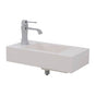 Neo-Metro by Acorn - X 9-7/8'' X 4'' cast Blanco (white) solid surface wall mounted countertop with an integrated 10-5/8'' C 7-1/8'' C 4'' basin, single hole faucet dri