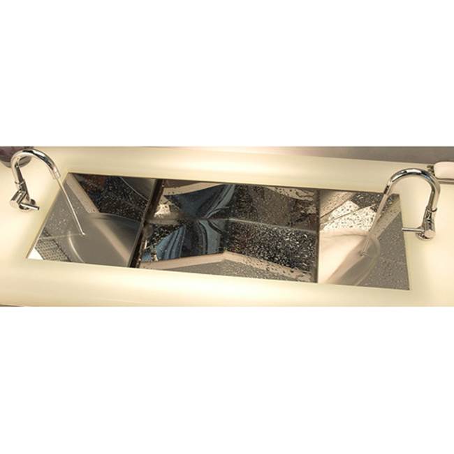 304 brushed stainless steel ebb basin with overflow 14'' X 14'' X 7-1/4'' ID drop in / under mount basin