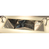 304 brushed stainless steel ebb basin with overflow 14'' X 14'' X 7-1/4'' ID drop in / under mount basin