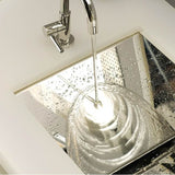 304 brushed stainless steel ebb basin with overflow 14'' X 14'' X 7-1/4'' ID drop in / under mount basin
