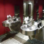 Neo-Metro by Acorn - 304 brushed stainless steel wall mounted basin with enclosed bottom, drilled for single hole faucet
