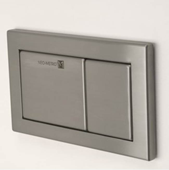 Neo-Metro by Acorn - stainless steel dual push panel actuator that works with a in-wall tank system like Geberit (not included)