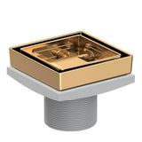 Newport Brass - 4'' Tile In Drain Throat - Polished Brass Uncoated Living